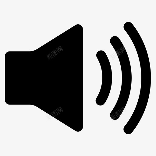 加大音量声音扬声器图标svg_新图网 https://ixintu.com 加大 声音 多媒体 扬声器 音调 音量