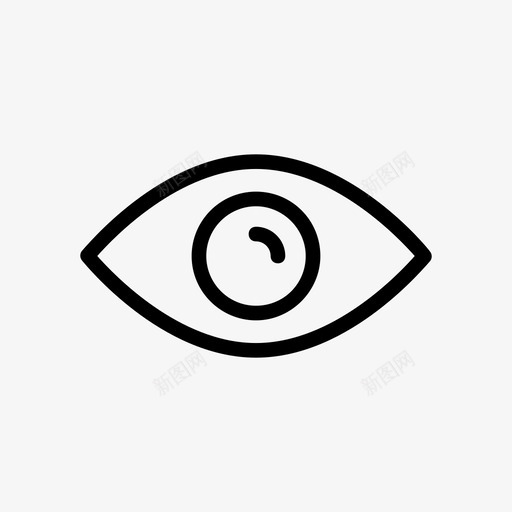 眼睛眼球看图标svg_新图网 https://ixintu.com 字形 眼球 眼睛 走线