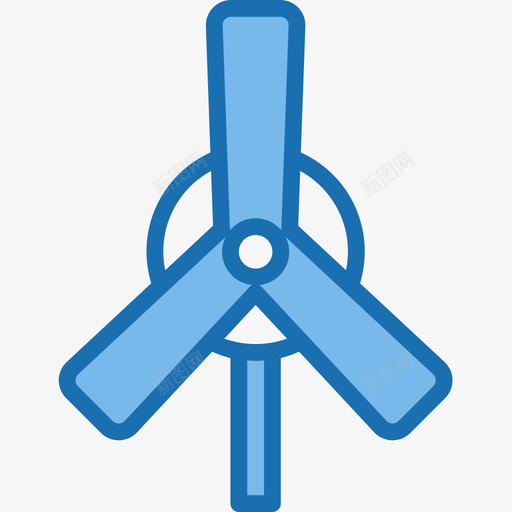风车设备和技术8蓝色图标svg_新图网 https://ixintu.com 蓝色 设备和技术8 风车
