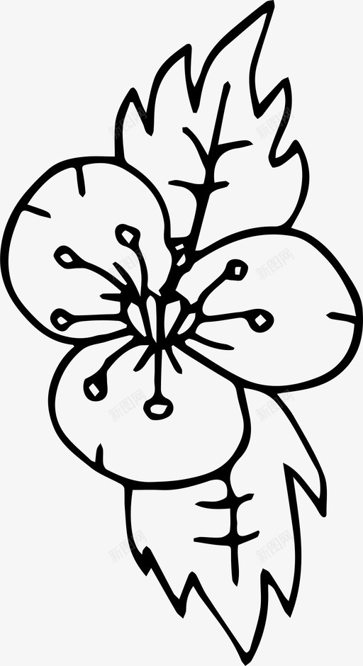 手绘樱花樱花花朵图标svg_新图网 https://ixintu.com 手绘 植物 樱花 花朵