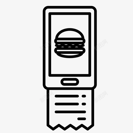 订单食品配送汉堡图标svg_新图网 https://ixintu.com 收据 智能 汉堡 订单 配送 预购 食品