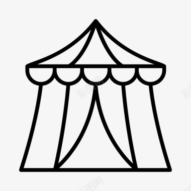 帐篷游乐园嘉年华图标图标