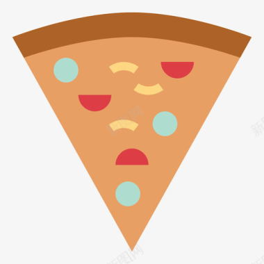 披萨食物140扁平图标图标