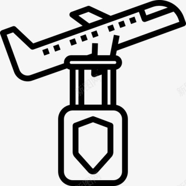 飞行保险行李飞机图标图标