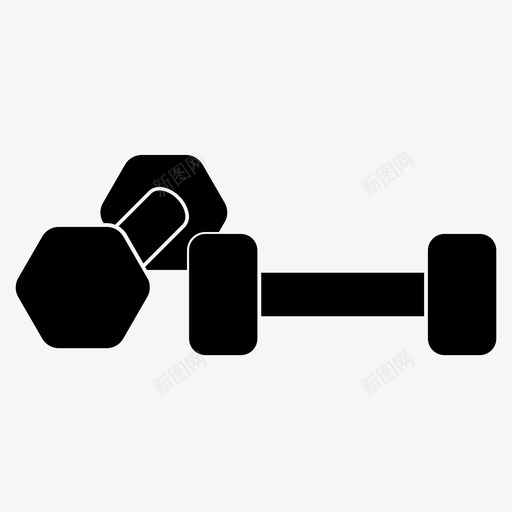 哑铃锻炼健身图标svg_新图网 https://ixintu.com 举重 健身 哑铃 自我保健 锻炼