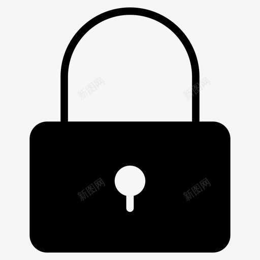 锁挂锁专用图标svg_新图网 https://ixintu.com 专用 保护 基本设置线字形 安全 挂锁 锁