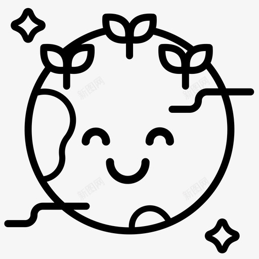绿色地球自然星球图标svg_新图网 https://ixintu.com 拯救 星球 没有塑料拯救地球 绿色和平 绿色地球 自然