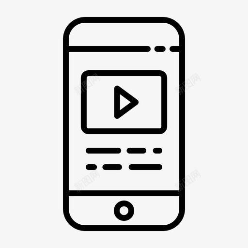 视频移动应用程序15概述图标svg_新图网 https://ixintu.com 应用程序 概述 移动 视频