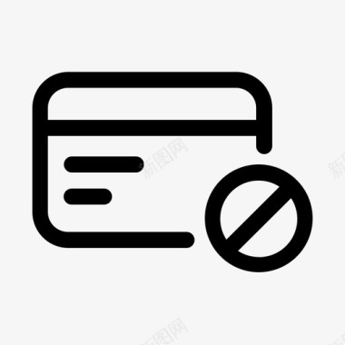 禁用信用卡冻结信用卡图标图标