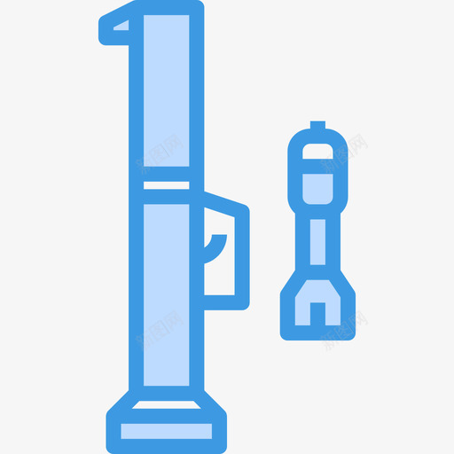 火箭筒陆军13蓝色图标svg_新图网 https://ixintu.com 火箭筒 蓝色 陆军13