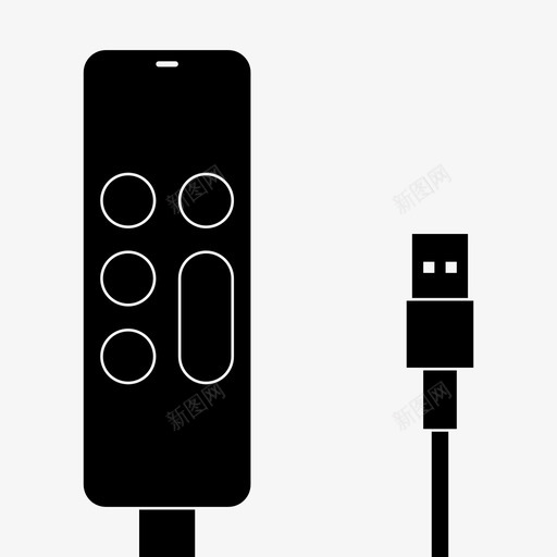 appletv远程充电usb设备图标svg_新图网 https://ixintu.com apple tv usb 充电 设备 远程