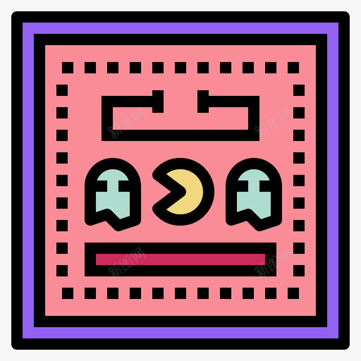 Pacmac游戏中心3线性颜色图标svg_新图网 https://ixintu.com Pacmac 游戏中心 线性 颜色