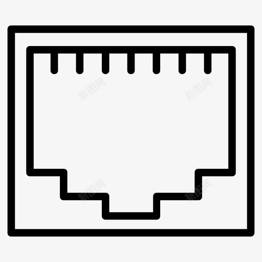 以太网计算机连接图标svg_新图网 https://ixintu.com 64像素 rj45 以太网 硬件 端口 线路 计算机 连接