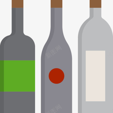 葡萄酒派对53平淡图标图标