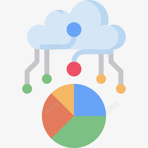 云计算云技术13扁平图标svg_新图网 https://ixintu.com 云计算 扁平 技术