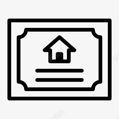 证书契据房屋图标图标