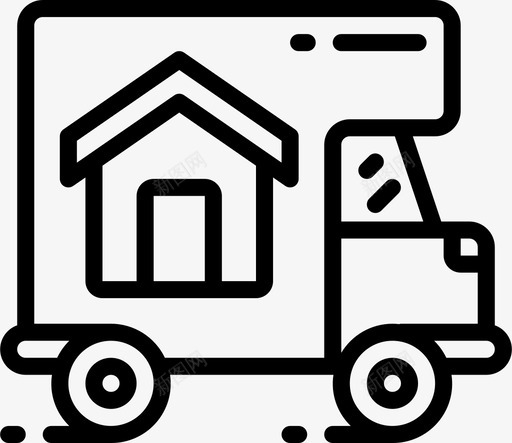 移动卡车拆卸线性图标svg_新图网 https://ixintu.com 拆卸 移动卡车 线性