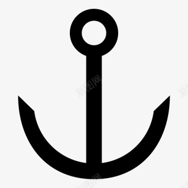 锚船航海图标图标