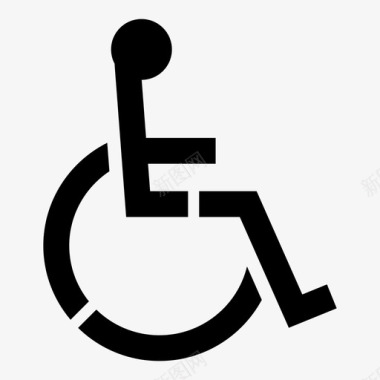 轮椅残疾人人图标图标