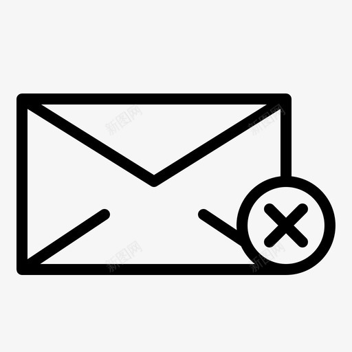 取消邮件电子邮件消息图标svg_新图网 https://ixintu.com 取消邮件 消息 消息和电话 电子邮件