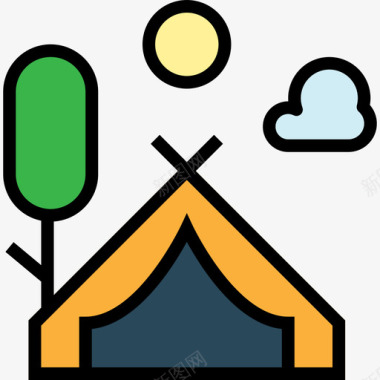 露营旅行179填充图标图标