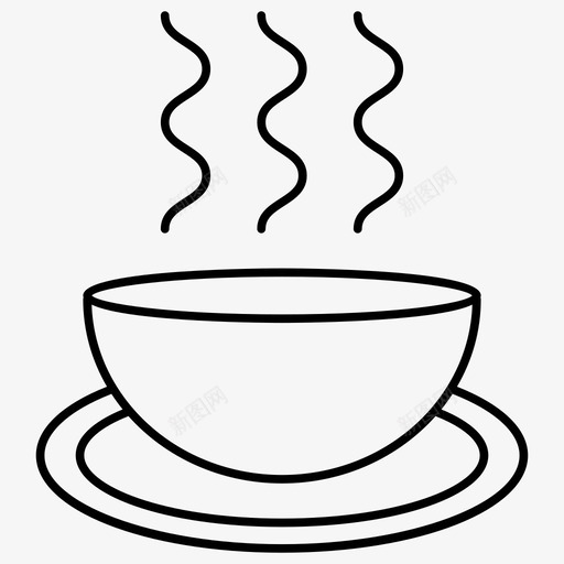 热咖啡马克杯咖啡店轮廓图标svg_新图网 https://ixintu.com 咖啡店轮廓图标 热咖啡 马克杯