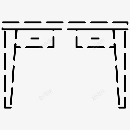桌子抽屉家具虚线图标svg_新图网 https://ixintu.com 图标 家具 抽屉 桌子 虚线