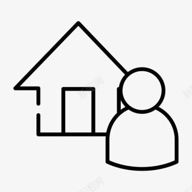 家庭用户购房者房屋图标图标