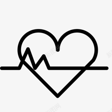 心率健康心跳图标图标