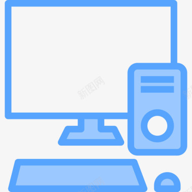 计算机计算机设备5蓝色图标图标