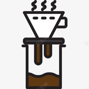 咖啡咖啡54线性颜色图标图标