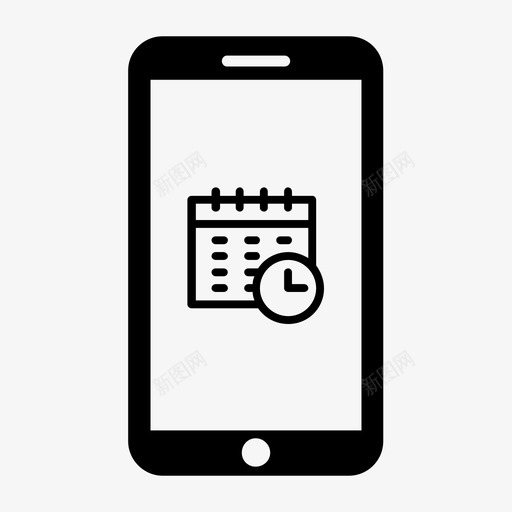 智能手机日历屏幕图标svg_新图网 https://ixintu.com 屏幕 手机 技术 日历 智能