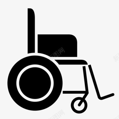 轮椅医疗11字形图标图标