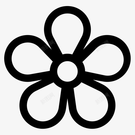 金丝桃属花9线形图标svg_新图网 https://ixintu.com 桃属 线形 金丝