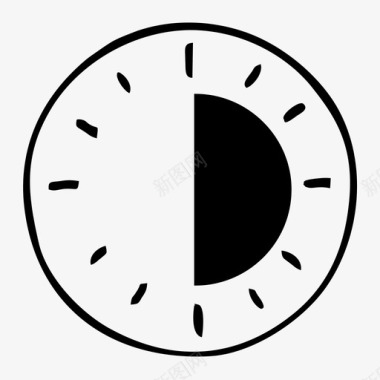 时钟日期和时间工具图标图标