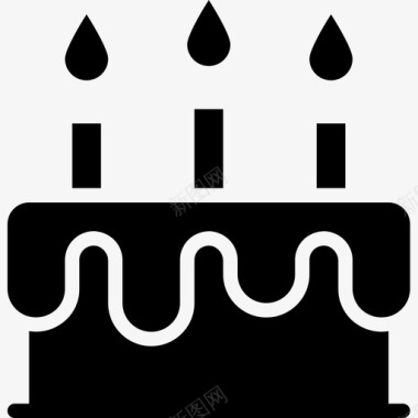 生日蛋糕派对62填充图标图标
