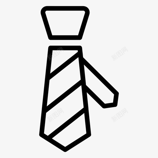 领带商务服装图标svg_新图网 https://ixintu.com 商务 时尚 服装 概要 正式 领带