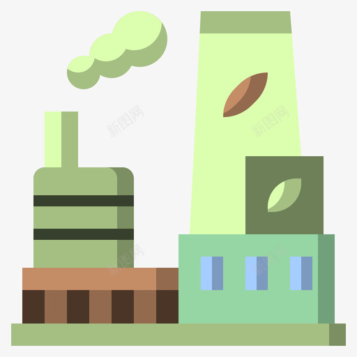 核电站可持续能源25扁平图标svg_新图网 https://ixintu.com 扁平 持续 核电站 能源