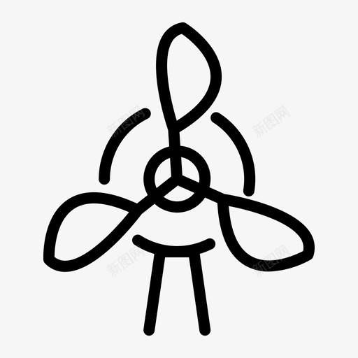 风机风电生态与自然图标svg_新图网 https://ixintu.com 生态 自然 风机 风电
