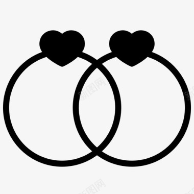 戒指爱情侣约会图标图标