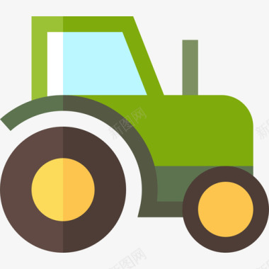 拖拉机农业16扁平图标图标