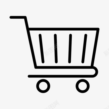 购物车购物篮商务线路64像素图标图标