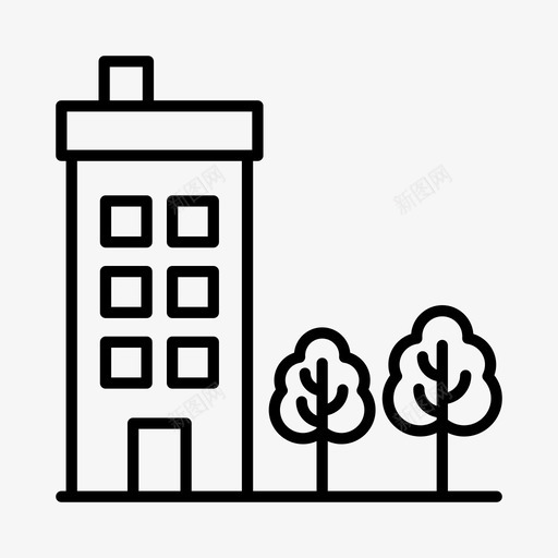 建筑物城市商店图标svg_新图网 https://ixintu.com 商店 城市 城镇 建筑物 村庄