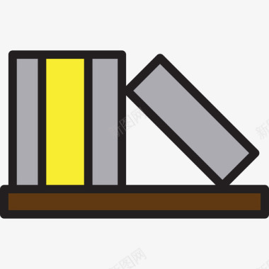 书架家具33线性颜色图标图标