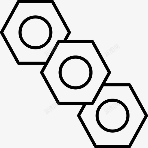结构齿轮五金图标svg_新图网 https://ixintu.com 五金 六角 结构 螺母 齿轮