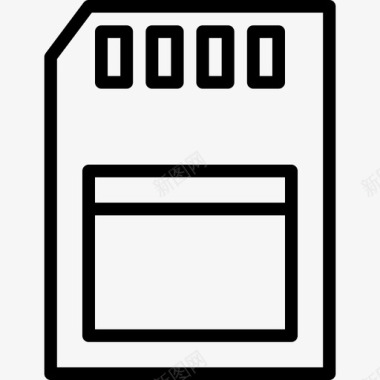 存储卡硬件13线性图标图标