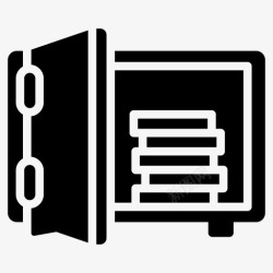保险箱符号保险箱储物柜打开图标高清图片