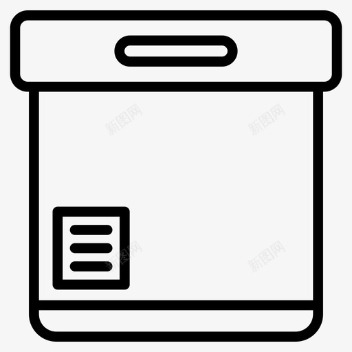 包裹盒子纸箱图标svg_新图网 https://ixintu.com 交货 包装 包裹 基本的线符号 盒子 纸箱