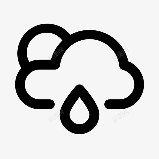 多雨多云天气图标svg_新图网 https://ixintu.com v2 多云 多雨 天气