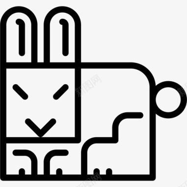 兔子动物9直系图标图标